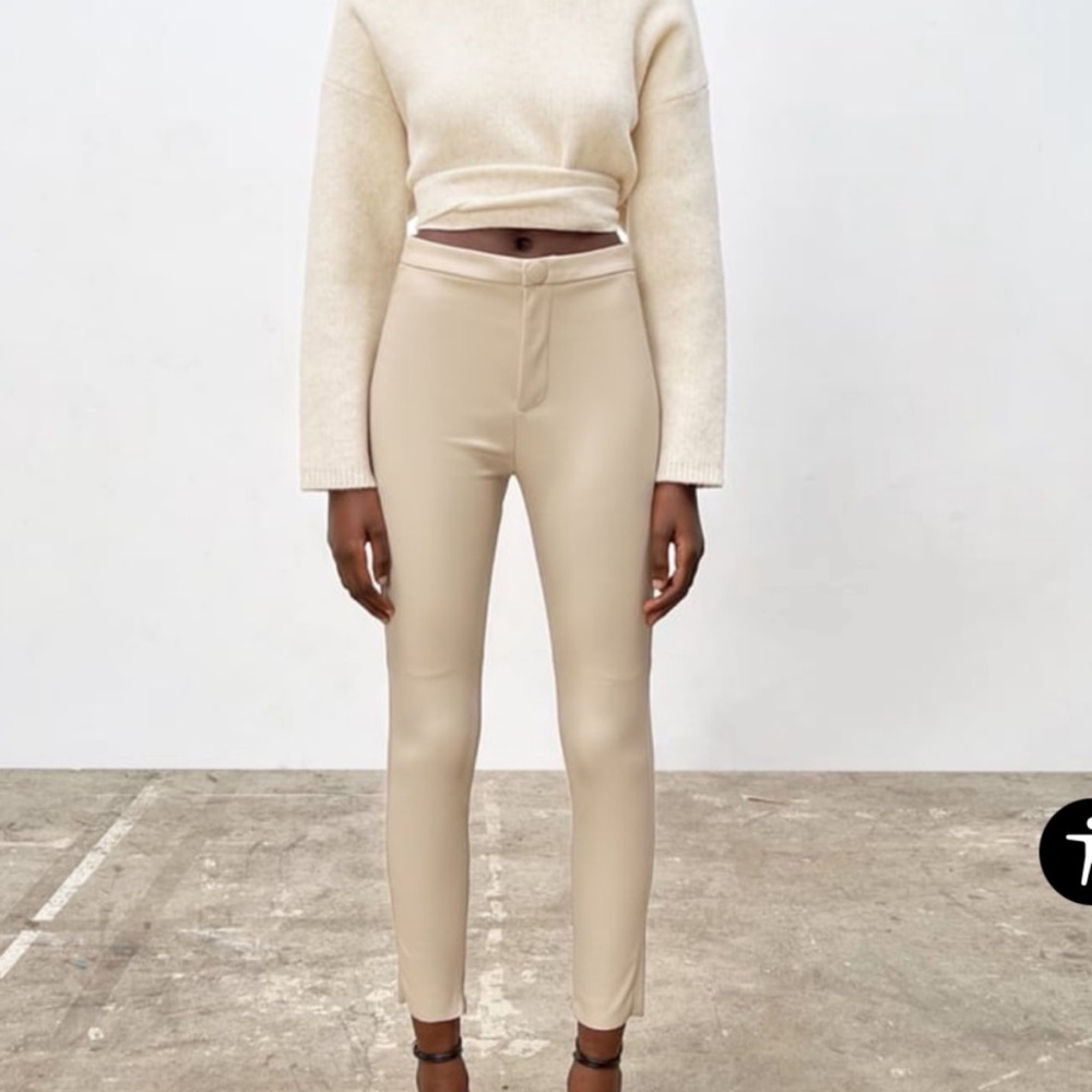 “ZARA” High-Waisted Faux Leather Leggings